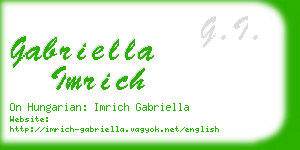 gabriella imrich business card